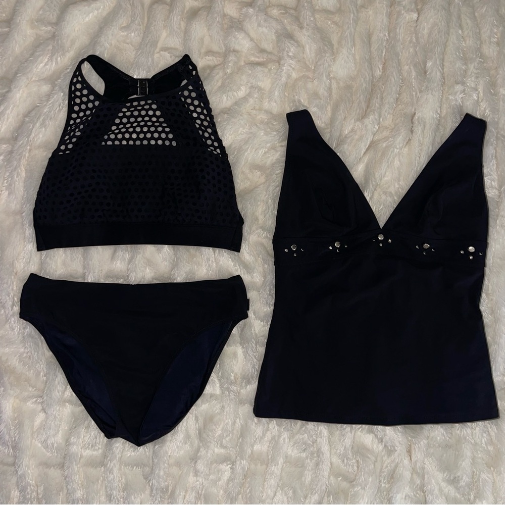 SHAN Black Swimwear 3 Piece Set Womens Size 10&12